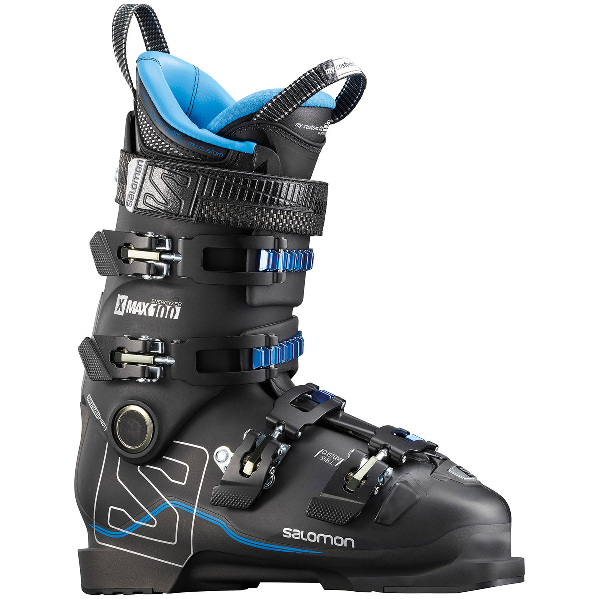 Salomon X Max 100 Ski Boots 2018 Black/Metallic Black/Indigo Blue