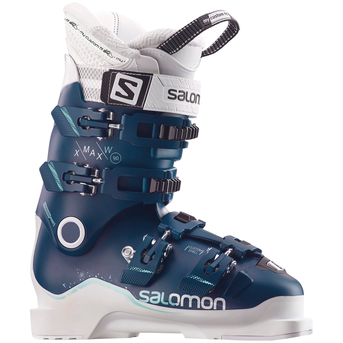 Salomon X Max 90 W Ski Boots - Women's 2018 Petrol Blue/White/Light Green