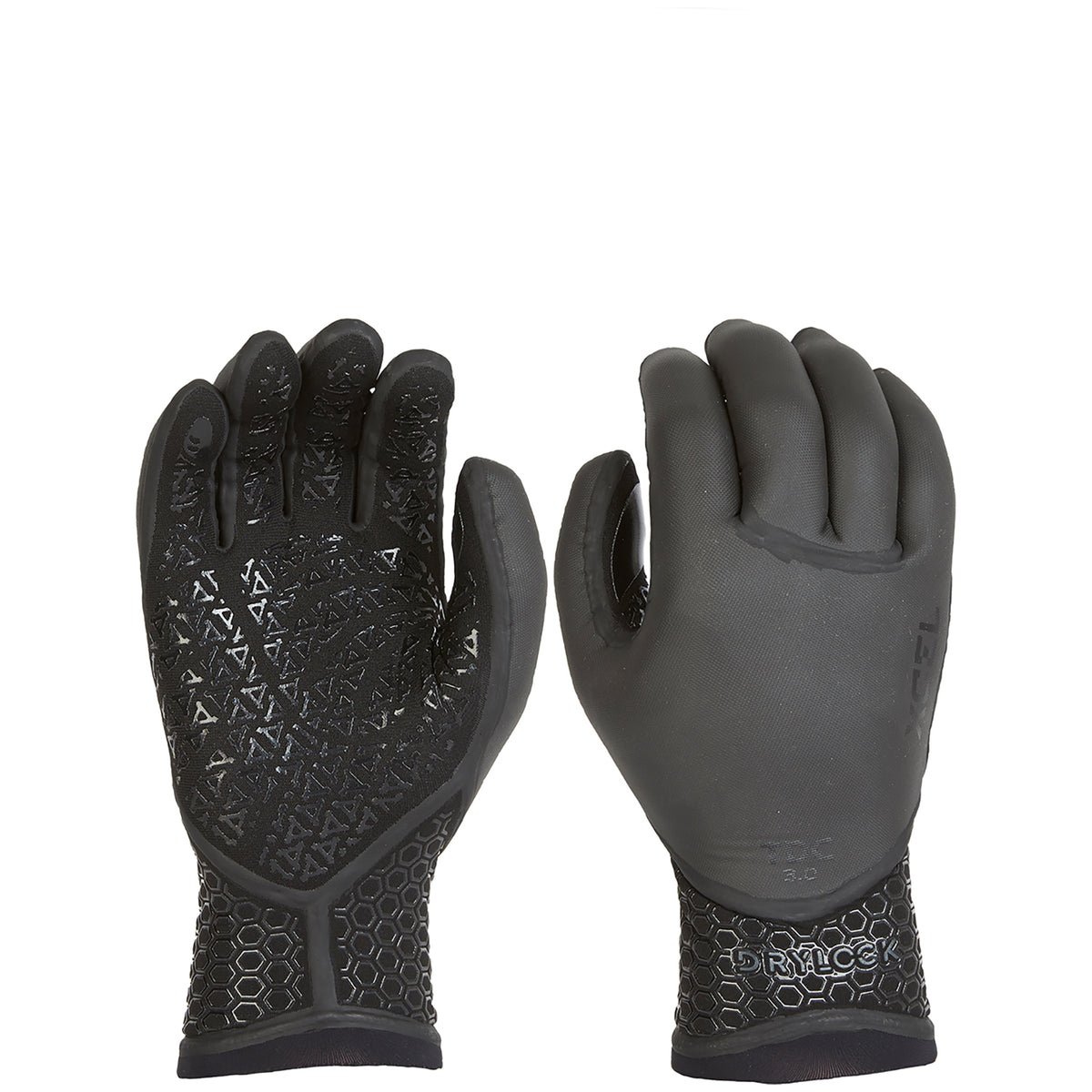 XCEL 5mm Drylock Texture Skin 5-Finger Wetsuit Gloves Black