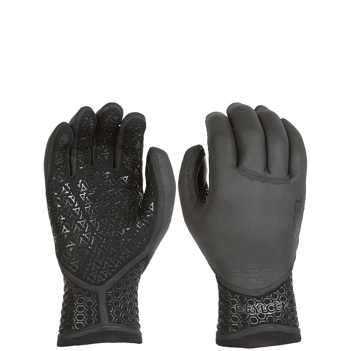 XCEL 5mm Drylock Texture Skin 5-Finger Wetsuit Gloves Black