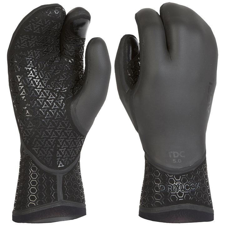 XCEL 3mm Drylock Texture Skin 3-Finger Wetsuit Gloves Black