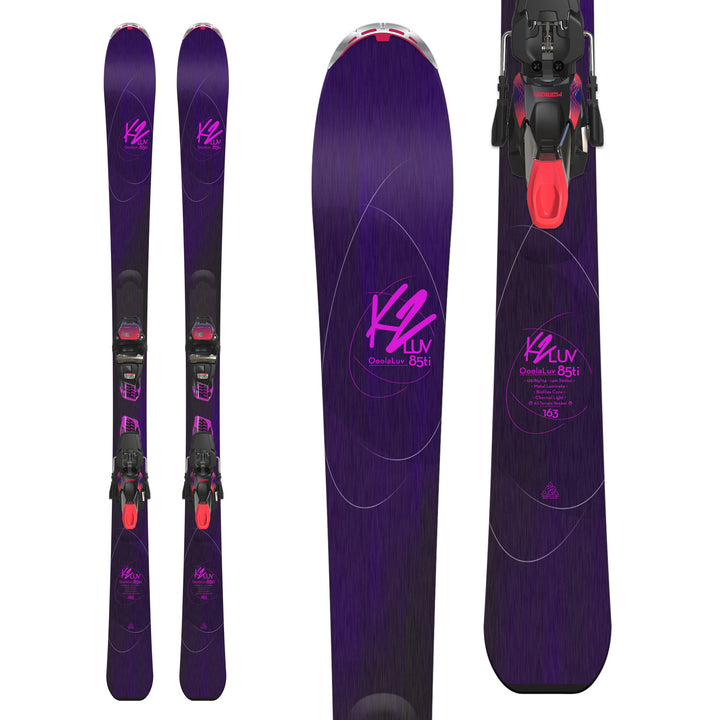 K2 OolaLuv 85 Ti Skis + ERC 11 TCX Light Quikclik Bindings - Women's 2018