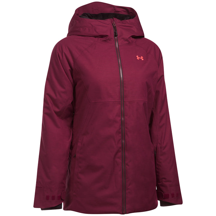 Under Armour Coldgear® Infarared Snowcrest Jacket - Women's Black Currant/Black/Marathon Red