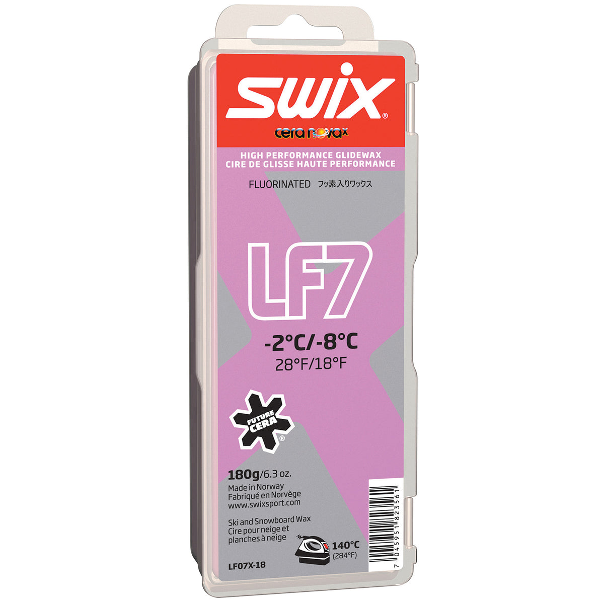 SWIX LF7X Violet -2°C/-8°C 180g Wax None