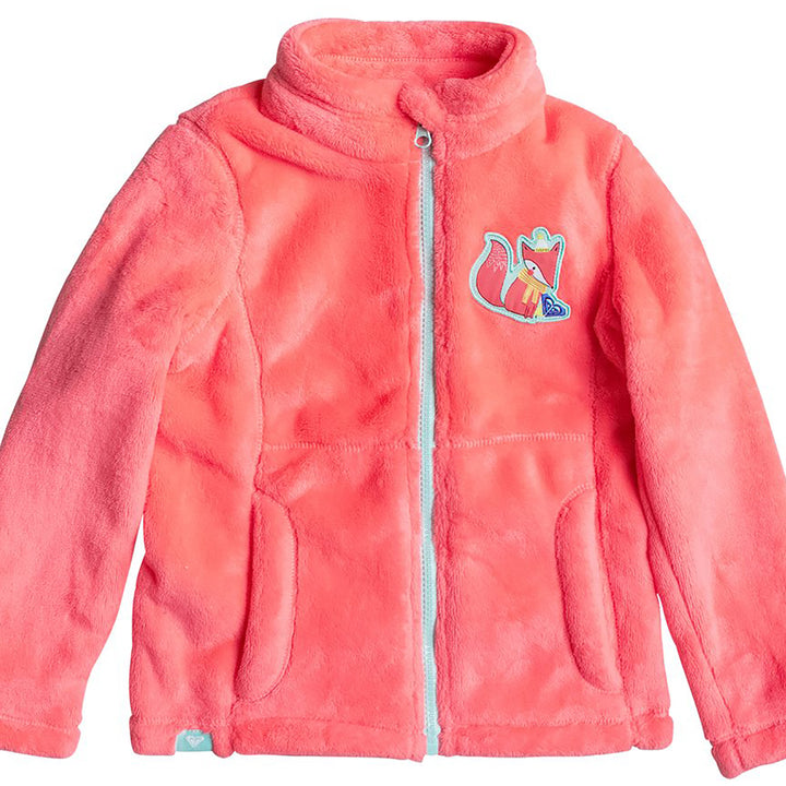 Roxy Igloo Fleece Jacket - Girls' Neon Grapefruit