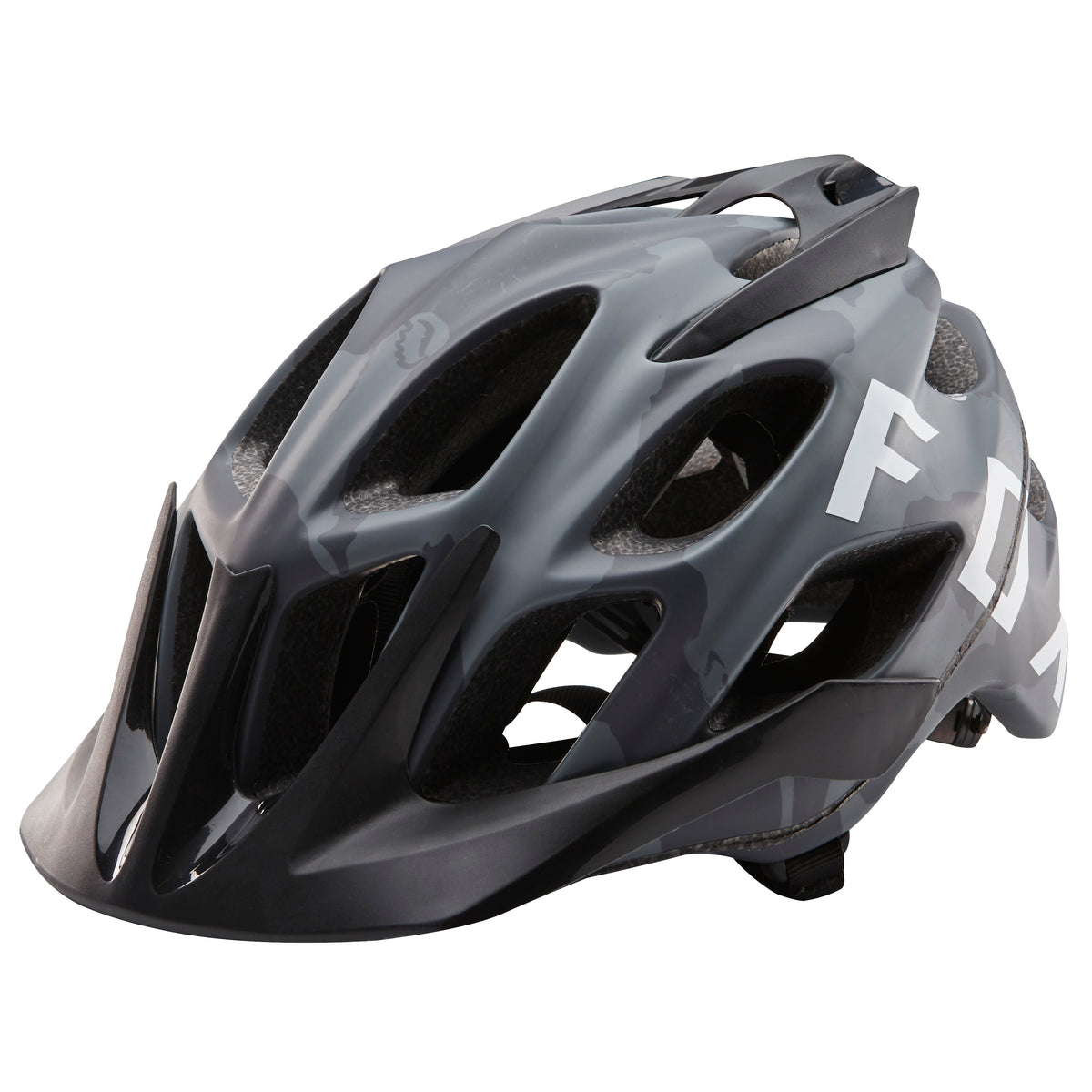 Fox Flux Camo Bike Helmet Black Camo