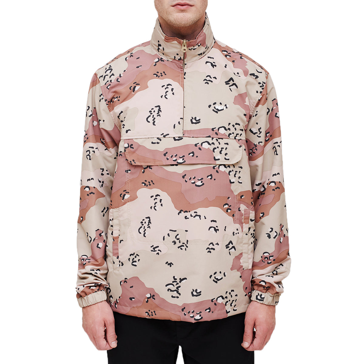Obey Clothing Runaround Anorak Jacket Choco Chip Camo