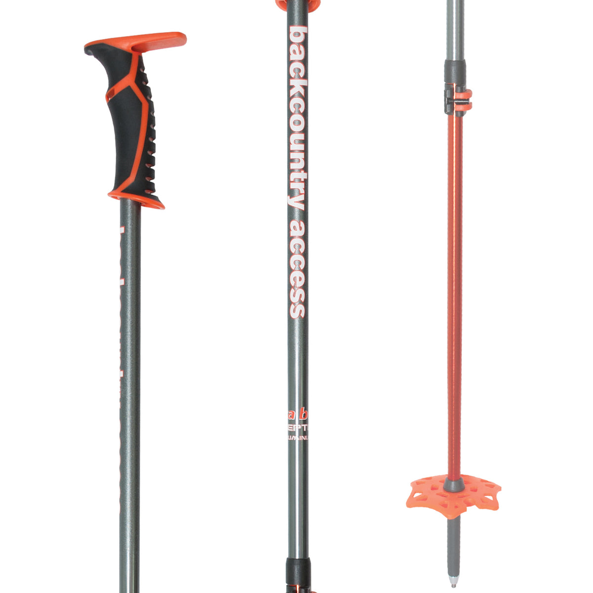 BCA Scepter Adjustable Aluminum Ski Poles 2019
