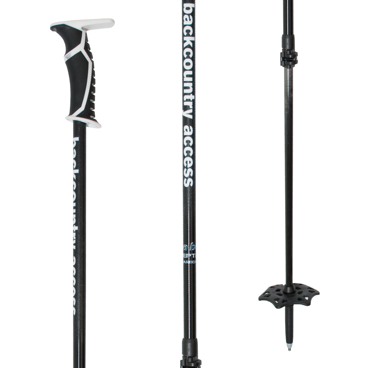 BCA Scepter Adjustable Carbon/Aluminum Ski Poles 2019