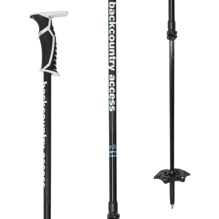 BCA Scepter Adjustable Carbon/Aluminum Ski Poles 2019