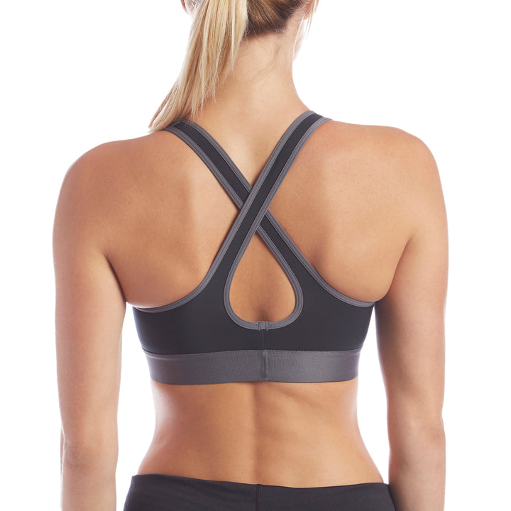 Under Armour Crossback Bra - Women's Rhino Gray/Black