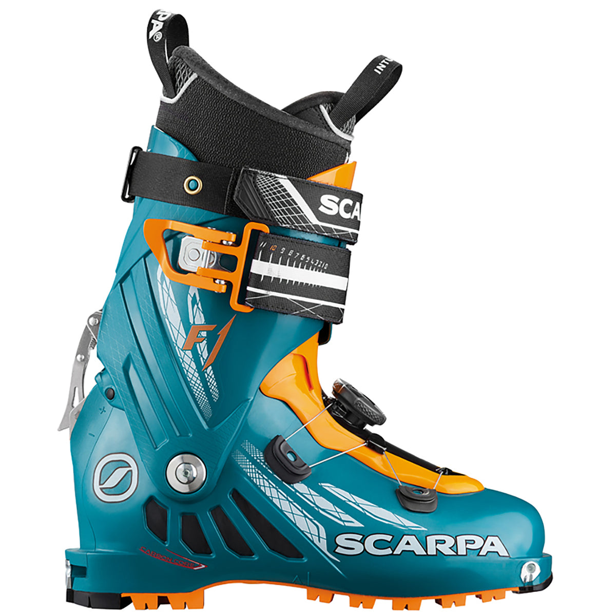 Scarpa F1 Alpine Touring Ski Boots 2018 Petrol Blue/Orange