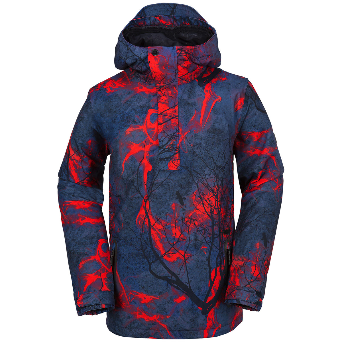 Volcom Brighton Pullover Anorak Black Print
