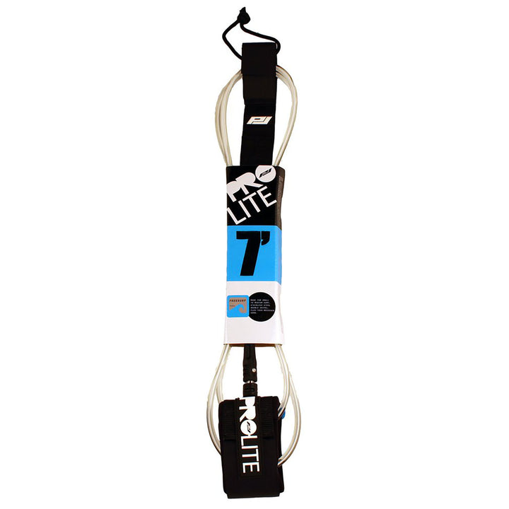 Pro-Lite 7' Freesurf Surfboard Leash Clear/White