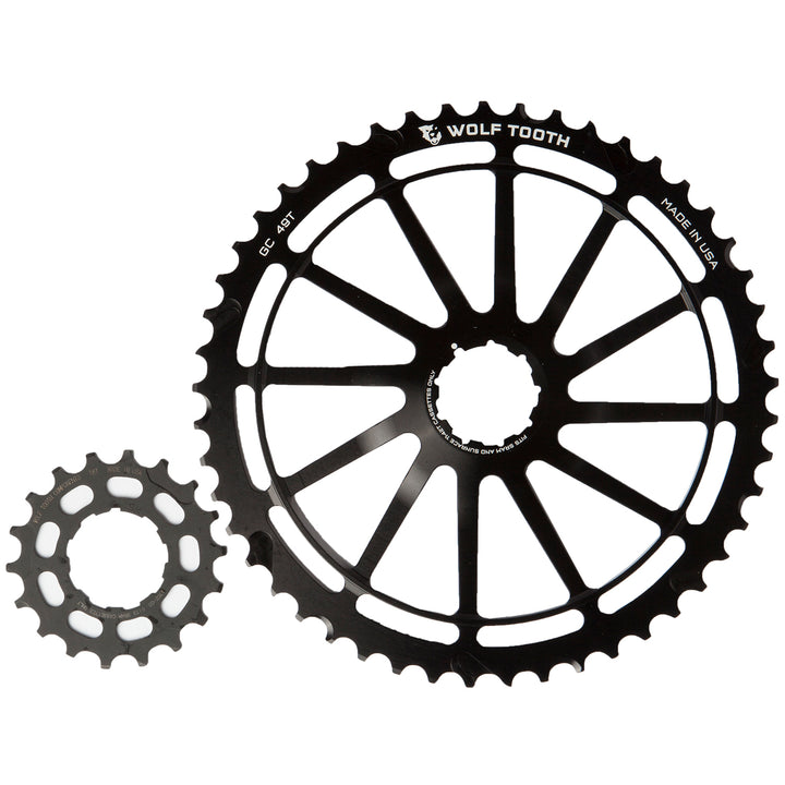 Wolf Tooth Components GC 49 + 18t Cog Bundle for SRAM NX Cassettes Black