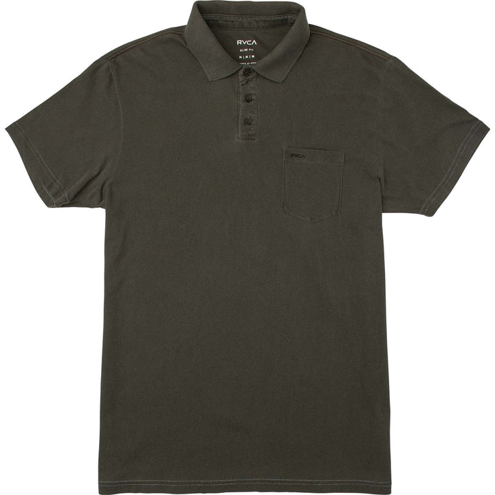 RVCA PTC Pigment Polo Shirt Black