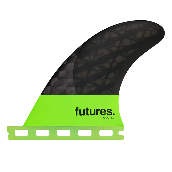 Futures QD2 4.0 Blackstix 3.0 Quad Rear Fin Set Smoke/Light Green