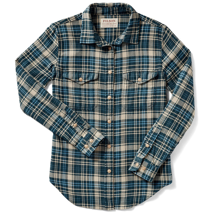 Filson Scout Long-Sleeve Shirt - Women's Blue/Tan Plaid