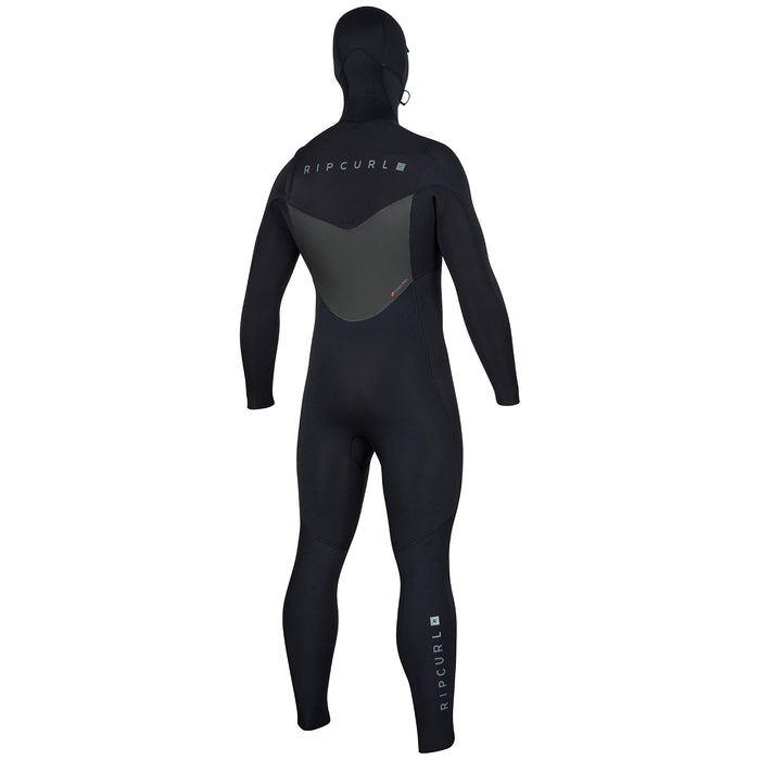 Rip Curl 5/4 Dawn Patrol Hooded Chest Zip Wetsuit Black