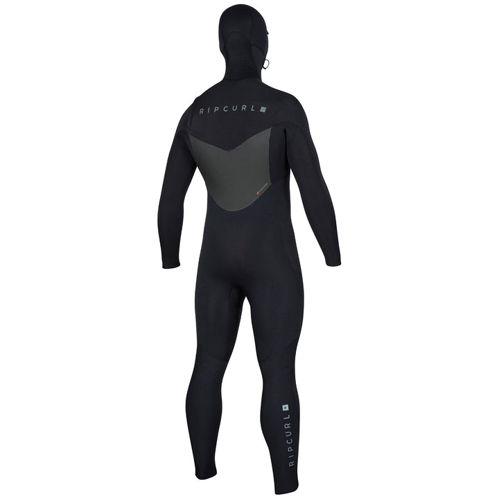 Rip Curl 5/4 Dawn Patrol Hooded Chest Zip Wetsuit Black
