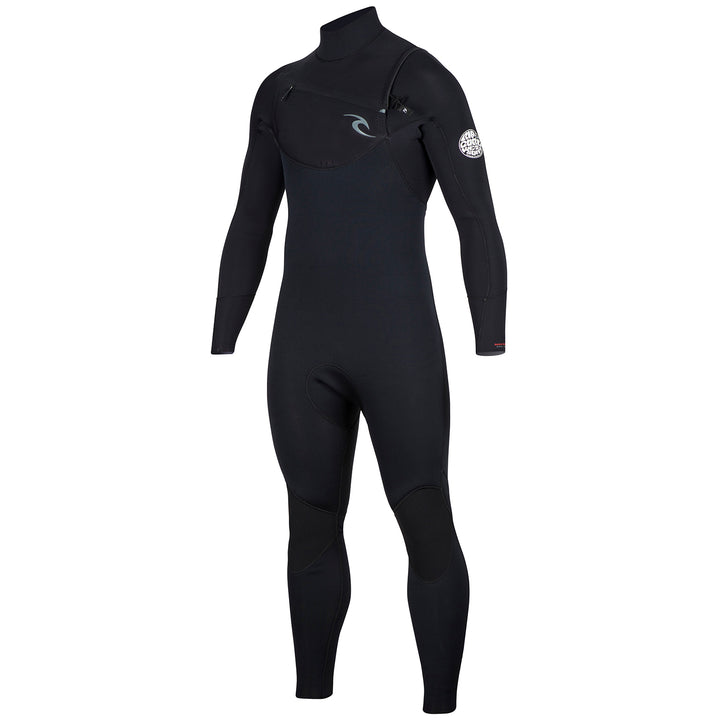 Rip Curl 4/3 Dawn Patrol Chest Zip Wetsuit Black