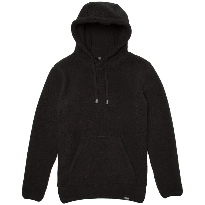 evo Ballard Pullover Sherpa Fleece Hoodie Black