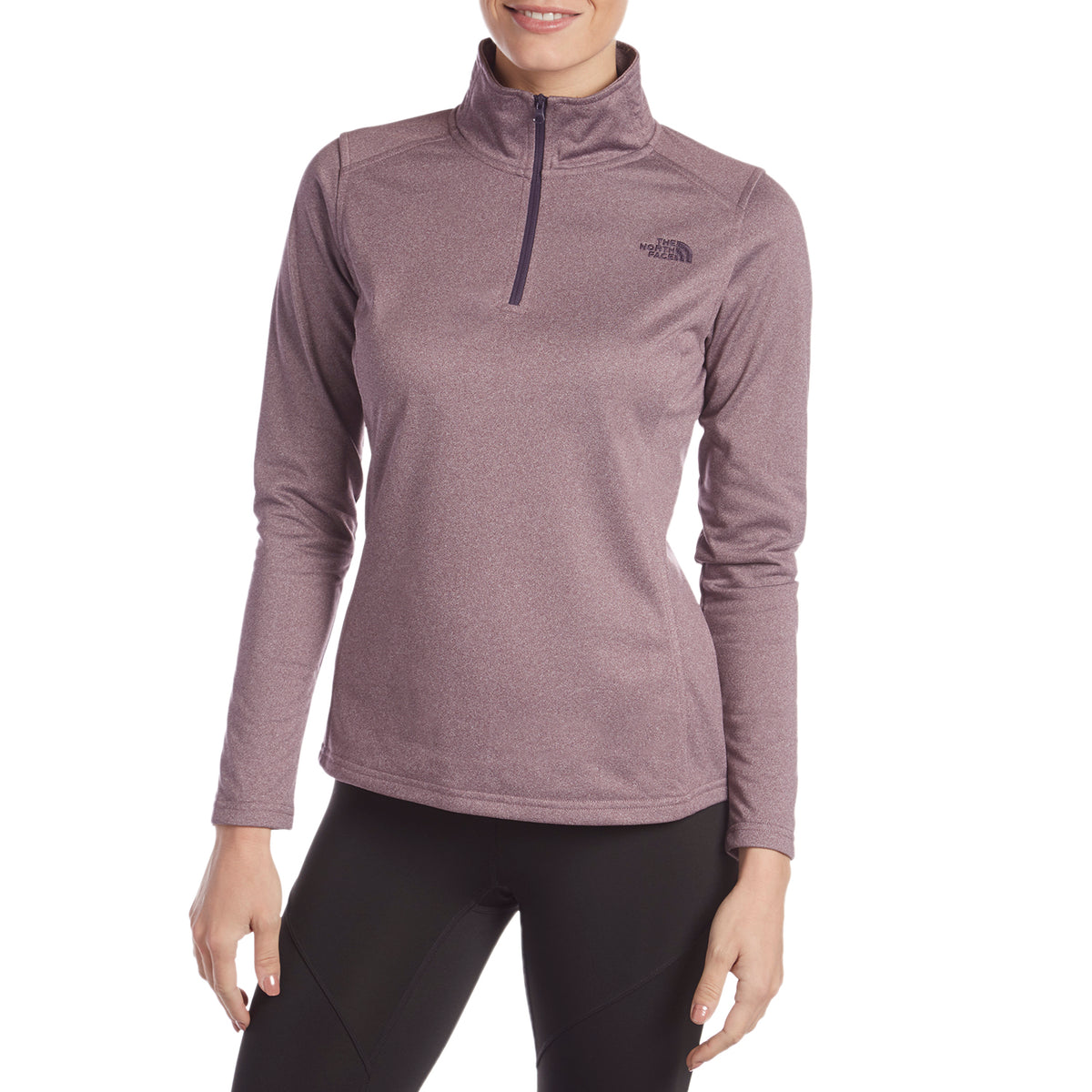 The North Face Tech Glacier 1/4 Zip Top - Women's Black Plum Heather