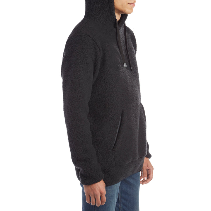 evo Ballard Pullover Sherpa Fleece Hoodie Black