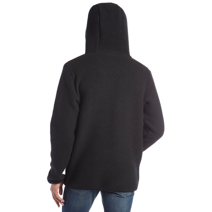 evo Ballard Pullover Sherpa Fleece Hoodie Black