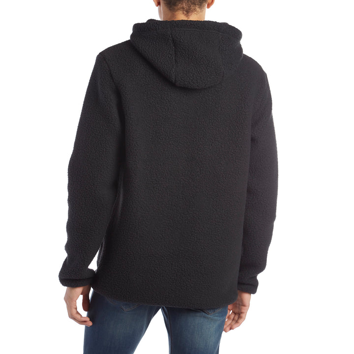 evo Ballard Pullover Sherpa Fleece Hoodie Black