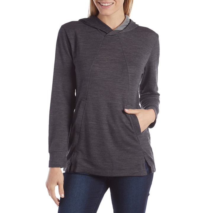 nau Randygoat Lite Hoodie - Women's Caviar Heather