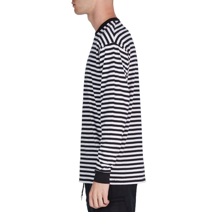 Zanerobe Stripe Box Long-Sleeve T-Shirt Black/White