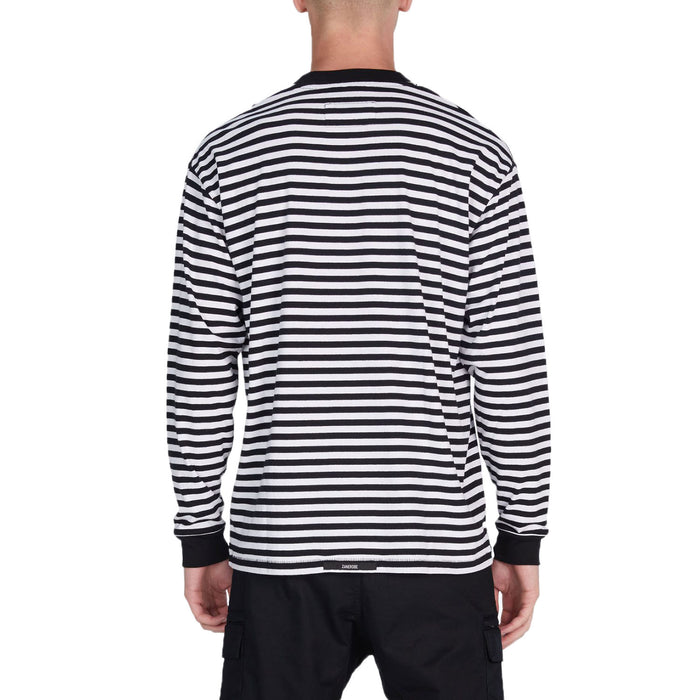 Zanerobe Stripe Box Long-Sleeve T-Shirt Black/White