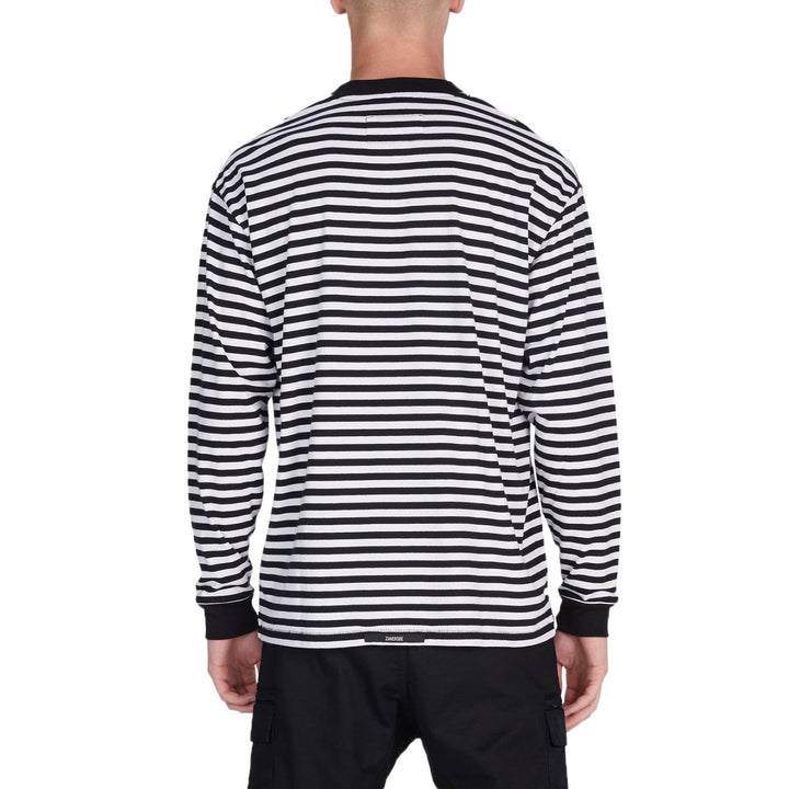 Zanerobe Stripe Box Long-Sleeve T-Shirt Black/White