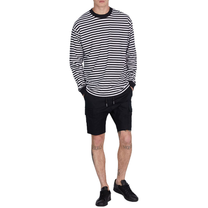 Zanerobe Stripe Box Long-Sleeve T-Shirt Black/White