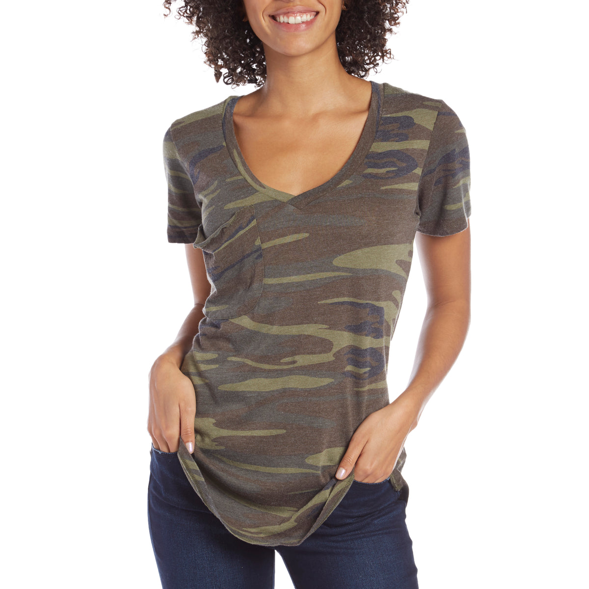 Z Supply The Camo Pocket T-Shirt - Women's Camo Green