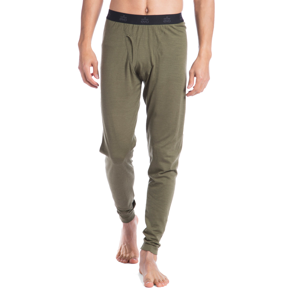 evo Ridgetop Merino Wool Midweight Pants Hemlock Front View