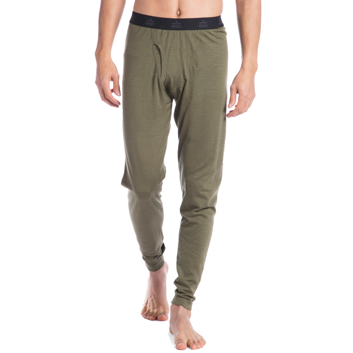 evo Ridgetop Merino Wool Midweight Pants Hemlock Front View