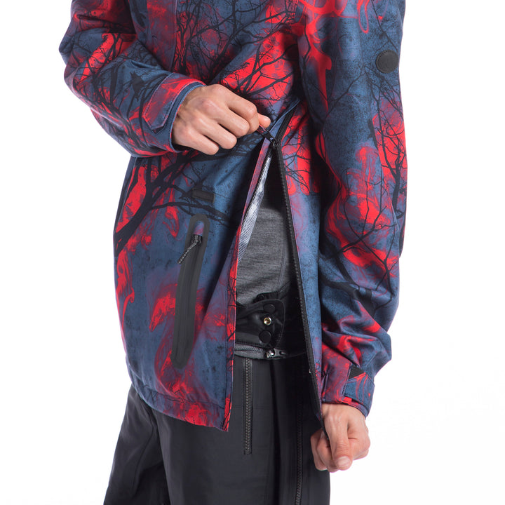 Volcom Brighton Pullover Anorak Black Print