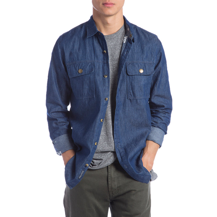 Roark St. Petes Denim Button Down Shirt Indigo