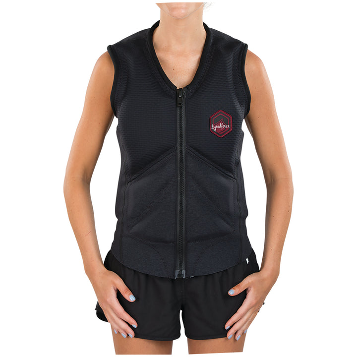 Liquid Force Z-Cardigan Comp Wakeboard Vest - Women's 2019 Black/Black