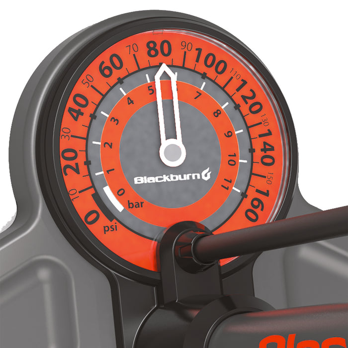 Blackburn Piston 3 Floor Bike Pump Grey/Orange