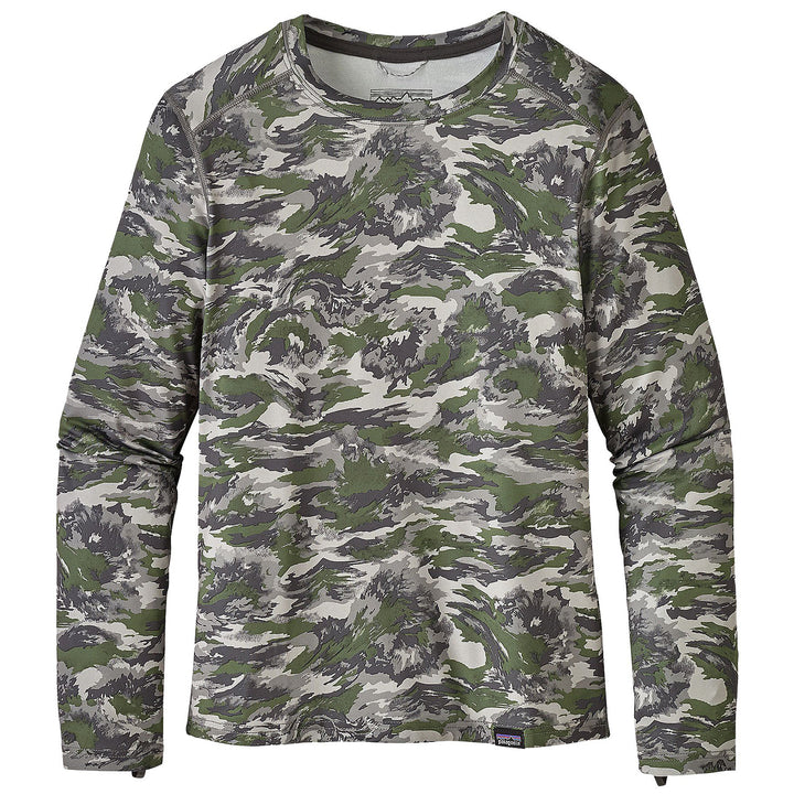 Patagonia Capilene Crewneck Top - Big Boys' El Nino Camo Small: Feather Grey