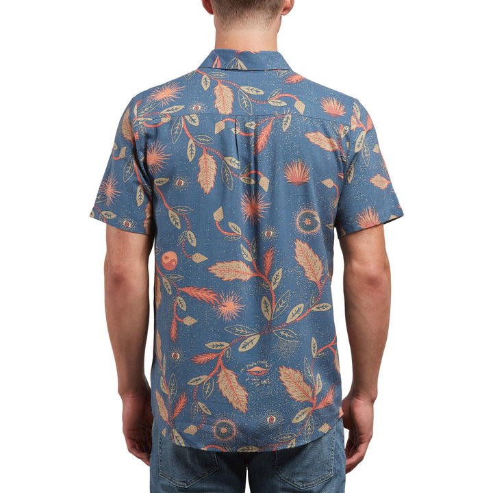 Volcom Broha Short-Sleeve Shirt Deep Blue