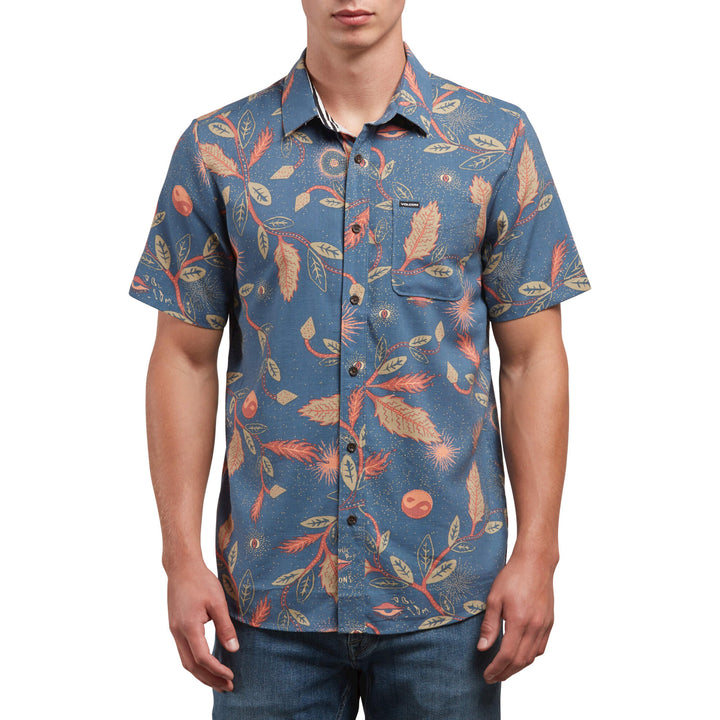 Volcom Broha Short-Sleeve Shirt Deep Blue