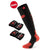 Lenz Heat 5.0 Socks + rcB 1200 Lithium Battery Packs Black/Red
