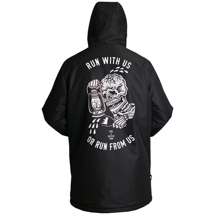 Ride x Sketchy Tank Burnout Coaches Jacket Black/White