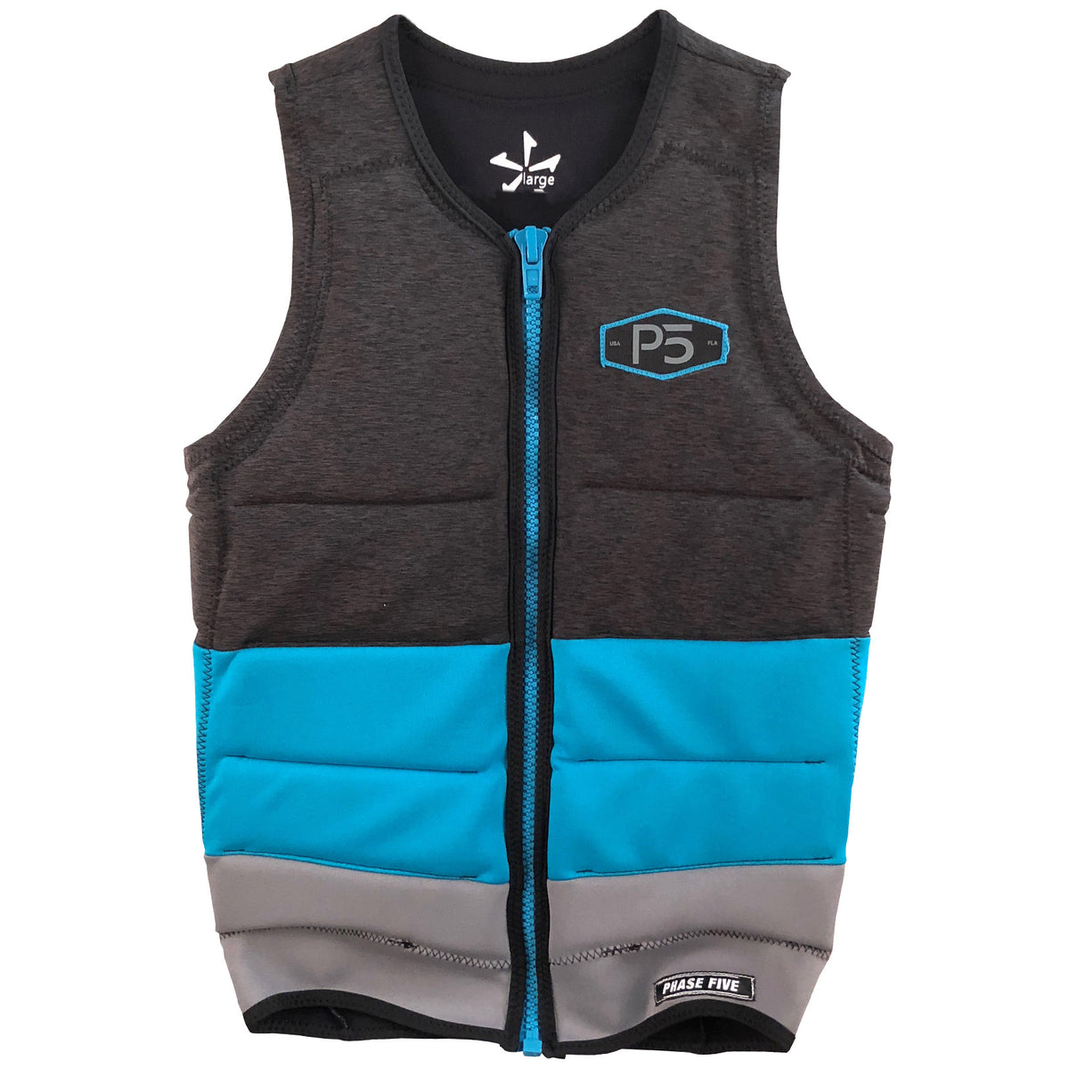 Phase Five Mens Pro Wakesurf Vest 2018 Black/Blue