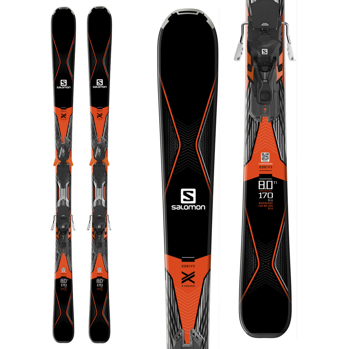 Salomon X-Drive 8.0 Ti Skis + XT12 Bindings 2017
