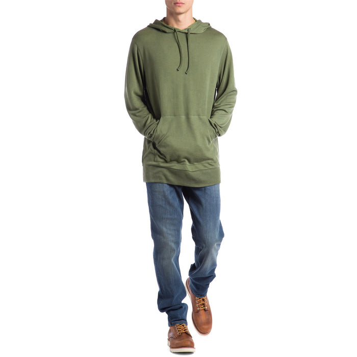 evo Ridgetop Merino Wool Pullover Hoodie Hemlock Detail 2 View